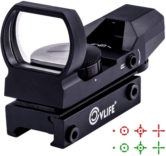 CVLIFE 1X22X33 red green dot Picatinny sight 