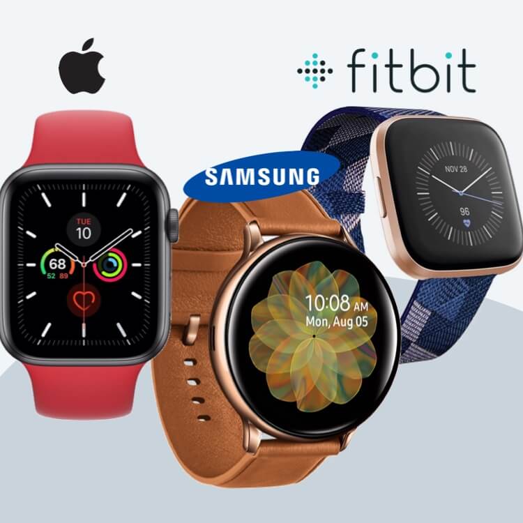 Apple watch series 5 vs. Samsung Galaxy Active 2 vs. Fitbit Versa 2
