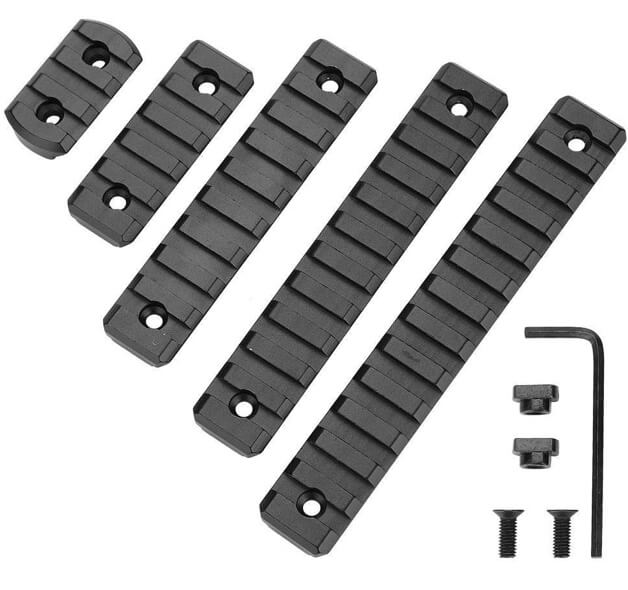 Picatinny rail sections for M-Lok rail