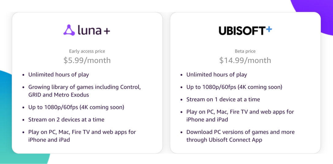 Luna subscription options