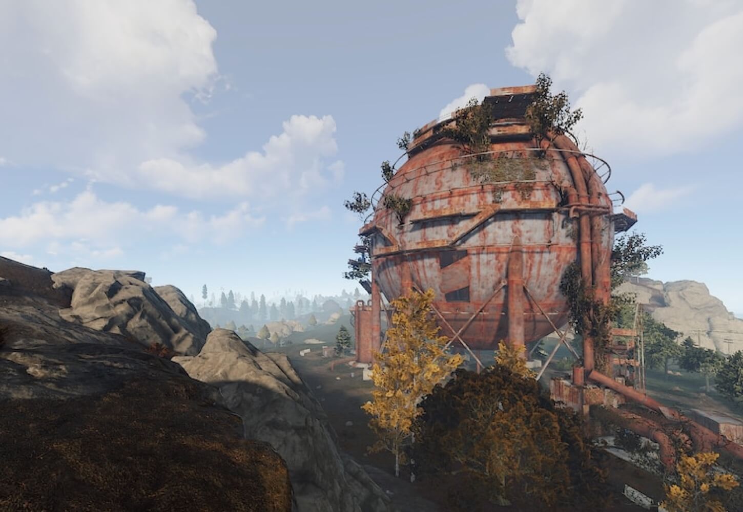 Looting the Dome monument on Rust