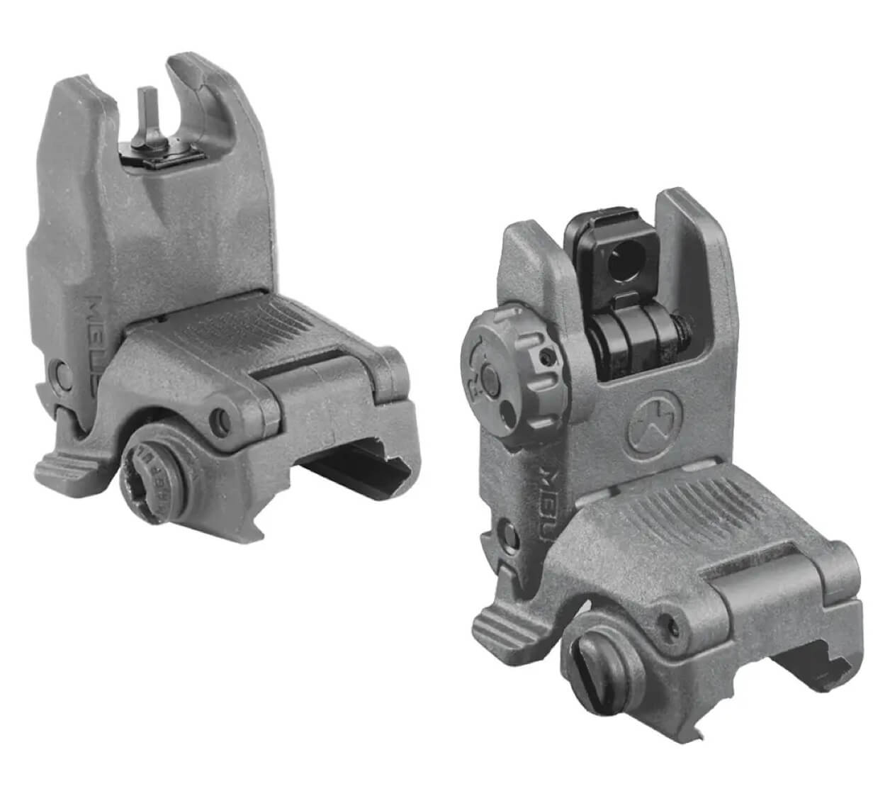Flip-up iron sights for Picatinny rail