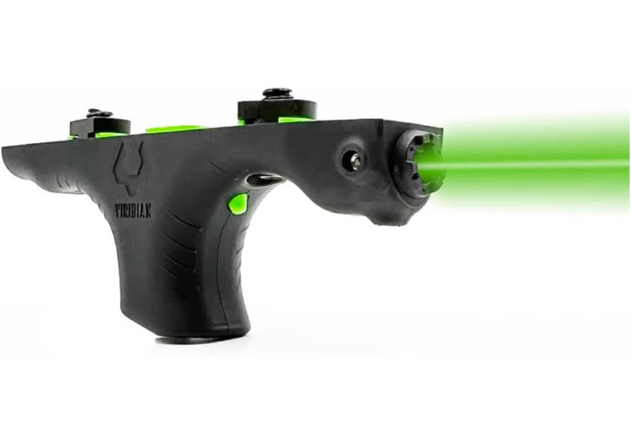 Viridian fore grip with built-in laser